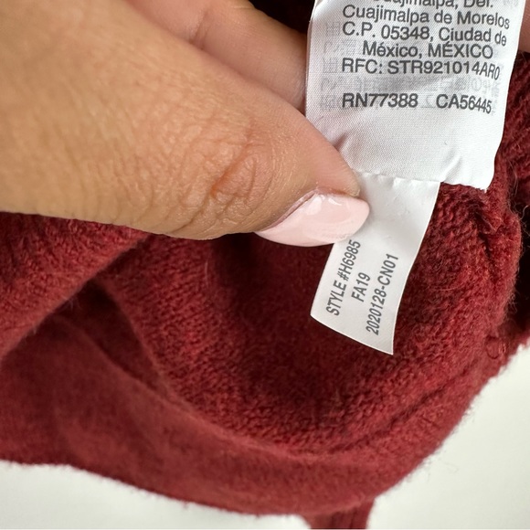 Madewell Womens Sz Large Sweater Alpaca Wool Blend Open Faux Wrap Front - Picture 8 of 10